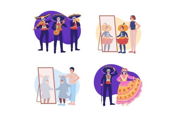 Autumn Holidays Costumes Graphics & Illustrations Review