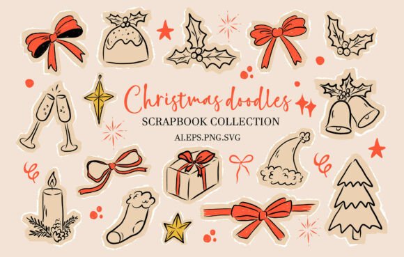 Christmas Doodles – Scrapbook: Graphics & Illustrations