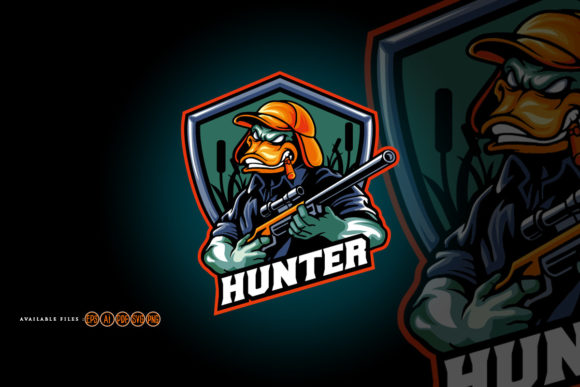 Duck Hunter Logo Mascot Illustrations: Graphics & Design Review