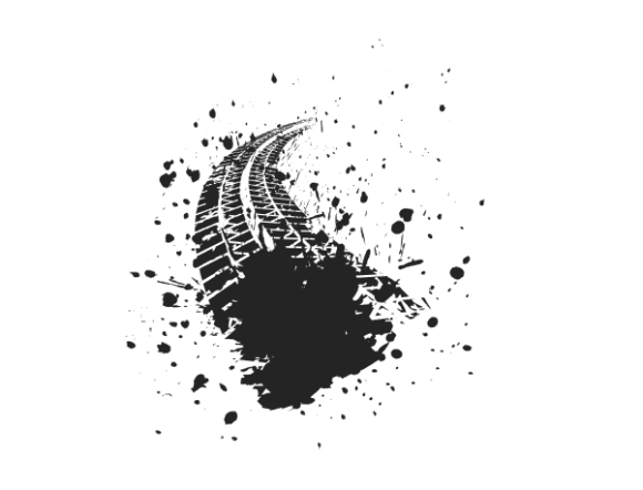 Grunge Tire Tracks Graphics & Illustrations Review