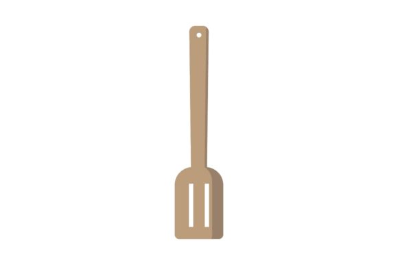 Kitchen Wooden Spatula Illustrations for Crafters