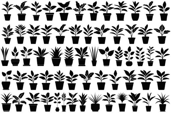 Potted Plant SVG Bundle – Graphics & Illustrations for Crafters