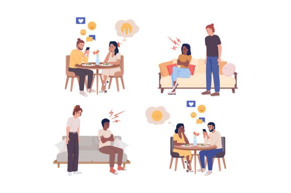 Relationship Problem Illustrations Graphics for Crafters