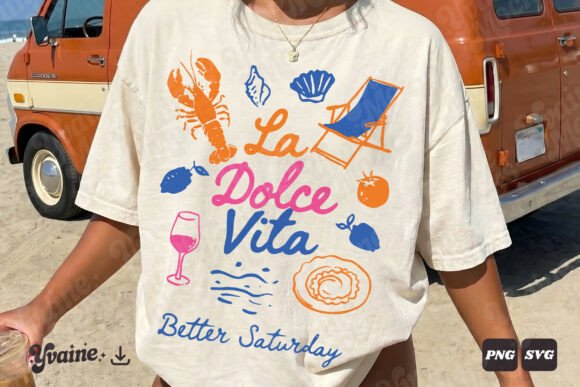 Summer La Dolce Vita SVG Graphics & Illustrations