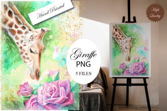 Watercolor Giraffe Sublimation PNG Review