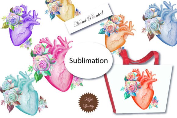 Watercolor Love Sublimation, PNG: Graphics & Illustrations for Publishers
